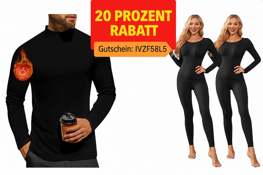 Amazon: 20 Prozent Rabatt auf Thermowäsche und mehr von Ekouaer
