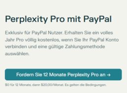 Gratis: „Perplexity Pro“ ein Jahr zum Nulltarif via Paypal