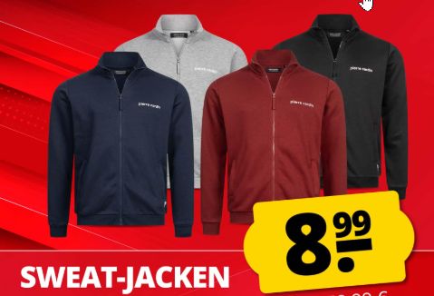 Pierre Cardin: Sweatjacken für 8,99 Euro via Sportspar