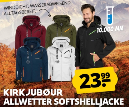 Sportspar: Kirkjubøur-Softshelljacke für 23,99 Euro