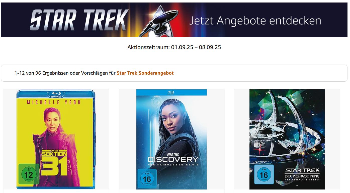 Amazon: Star-Trek-Sale bis zum 8. September
