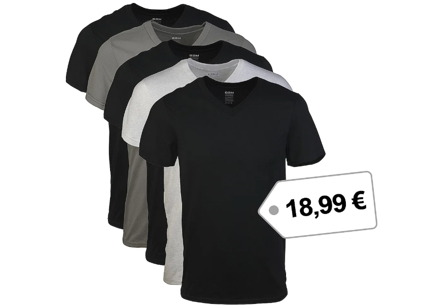 Amazon: Fünferpack Gildan-Shirts für 18,99 Euro