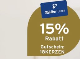 Tchibo: 15 Prozent Rabatt bis Mittwoch Abend