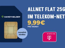 Telekom-Netz: 25 GByte 5G-Volumen, monatlich kündbar für 9,99 Euro