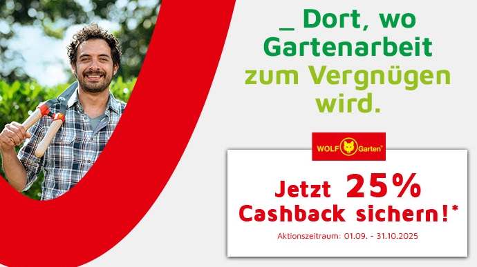 Wolf Garten: 25 Prozent Cashback bis Ende Oktober