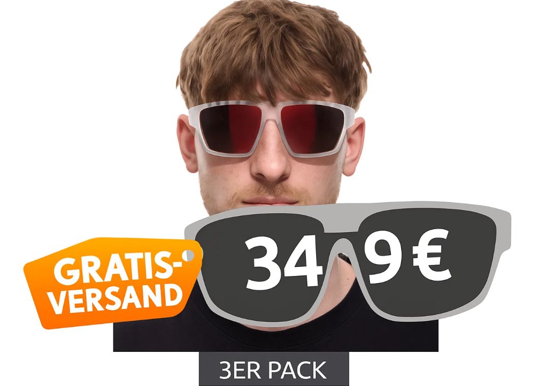 Adidas: Sportbrille im Dreierpack für 34,99 Euro frei Haus