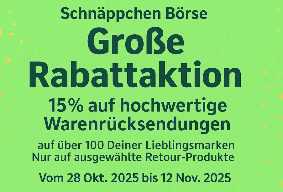 Amazon Retourenkauf: 15 Prozent Rabatt auf ausgewählte Artikel