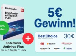 Knaller: Bitdefender Antivirus Plus mit 5 Euro Gewinn