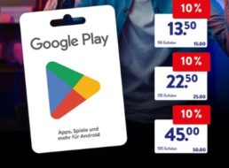 Aldi-Süd: Guthaben für „Google Play“ mit 10 Prozent Rabatt