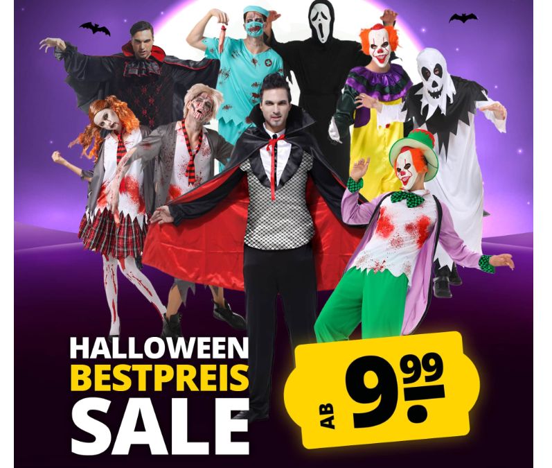 Halloween: Sale bei Sportspar mit Kostümen ab 9,99 Euro
