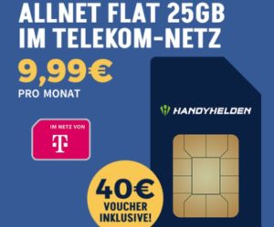 Gratis: Gutschein über 40 Euro zur Telekom-Flat für 9,99 Euro