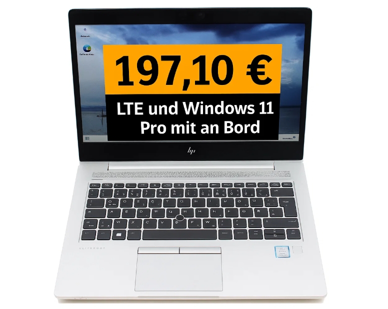 B-Ware: HP-Elitebook mit LTE und Windows 11 für 197,10 Euro