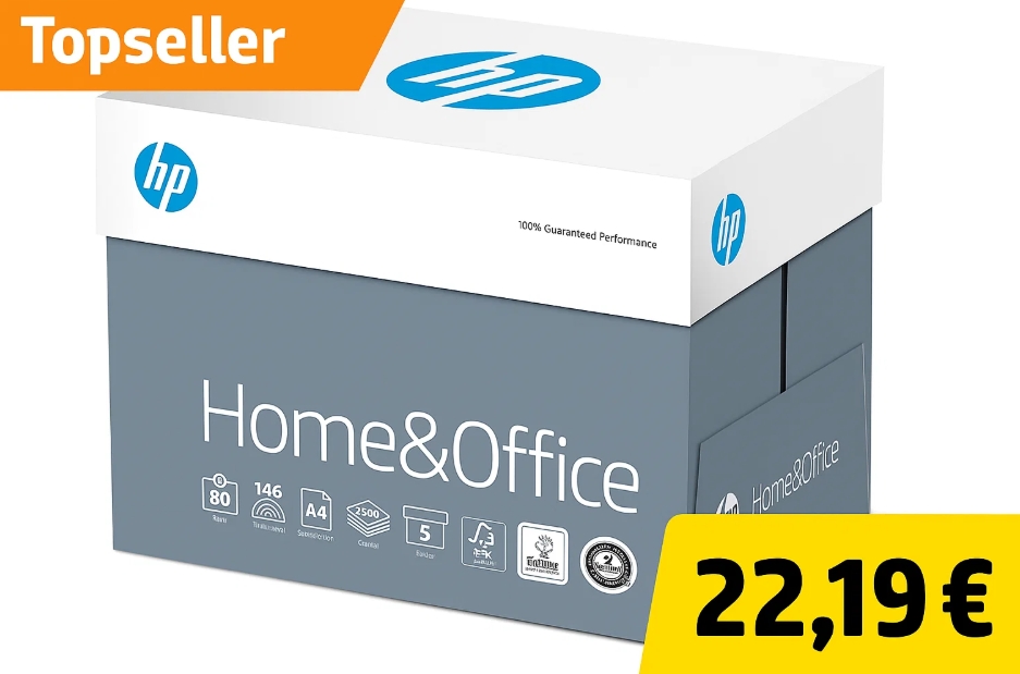 HP: Kopierpapier CHP150 im 5er-Pack für 22,19 Euro