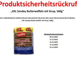 Lidl: Rückrufaktion für „XXL Sondey Butterwaffeln“ wegen Metallteilen