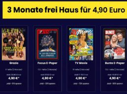 Knaller: Drei Monate Zeitschriften für pauschal 4,90 Euro