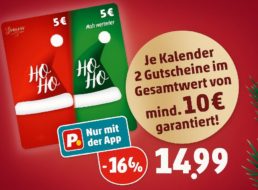 Penny: Adventskalender mit Gutscheinen über 10 Euro ab 14,99 Euro