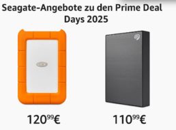 Prime Deal Days: Seagate-Speicherschnäppchen bis Mittwoch
