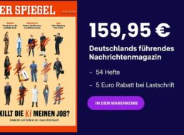 „Der Spiegel“: Jahresabo zum Bestpreis von 159,95 Euro