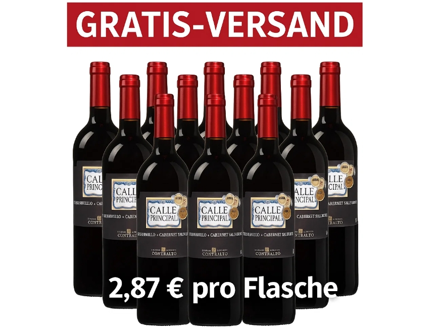 Weinbörse: 12 x Prämierter Tempranillo für je 2,87 Euro frei Haus