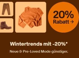 Ebay: 20 Prozent Rabatt auf Wintermode und Schuhe