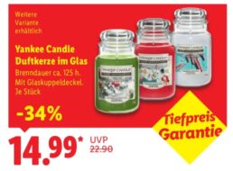 Lidl: Yankee Candle jetzt für 14,99 Euro