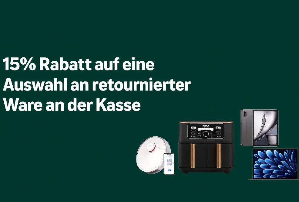 Amazon Retourenkauf: 15 Prozent Rabatt für eine Woche