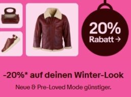 Ebay: Mode-Rabatt von 20 Prozent bis Mittwoch