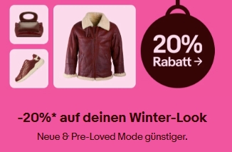 Ebay: Mode-Rabatt von 20 Prozent bis Mittwoch