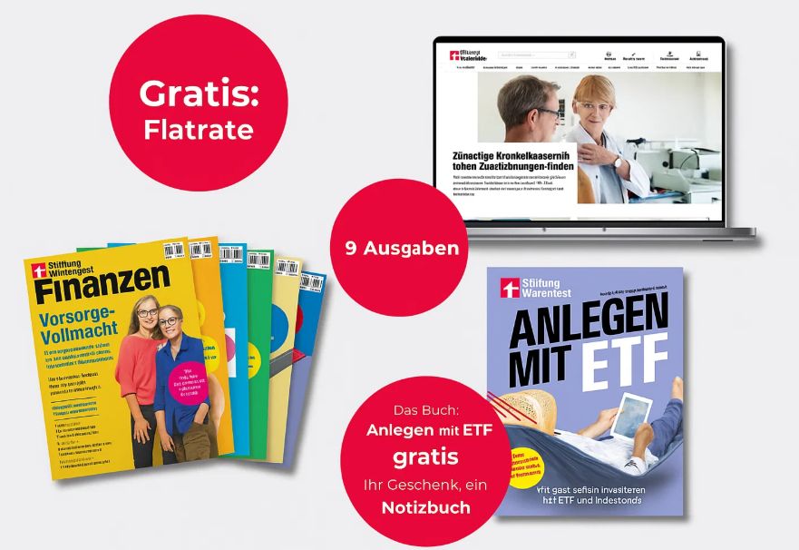 Top-Deal: Finanztest 9x Flatrate inklusive ETF-Bestseller zum Vorteilspreis