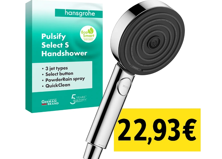 Amazon: "Hansgrohe Pulsify Select S" für 22,93 Euro