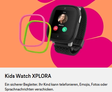 Telekom: Kinder-Smartwatch Xplora X6 für 1 Euro zum Vertrag