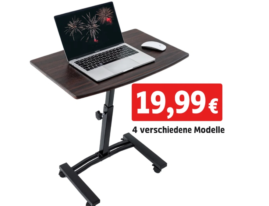 Tatkraft: Höhenverstellerbarer Laptop-Tisch für 19,99 Euro