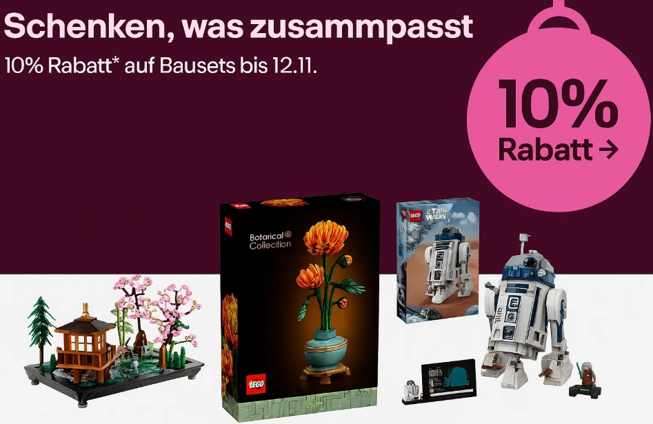 Ebay: Lego-Rabatt von zehn Prozent für eine Woche