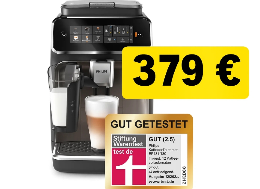 Philips: 3300 Latte go mit gutem Testergebnis für 379 Euro
