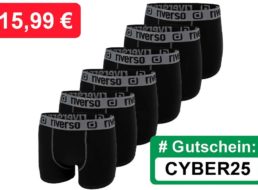 Riverso: Boxershorts im Sechserpack für 15,99 Euro frei Haus