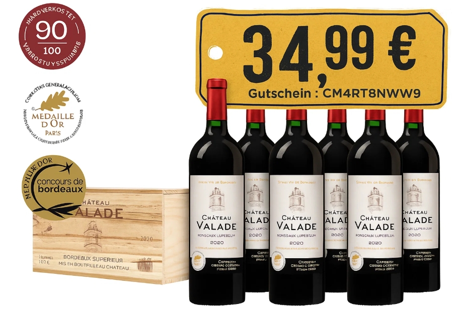 Weinbörse: Goldprämierter Wein in Holzkiste für 34,99 Euro