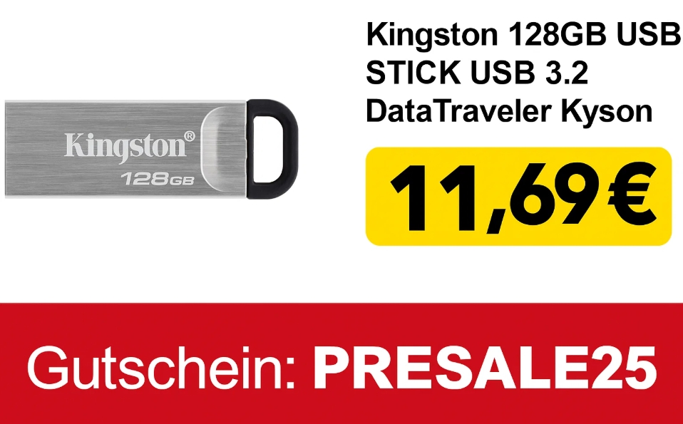 Ebay: USB-Stick von Kingston mit 128 GByte für 11,69 Euro