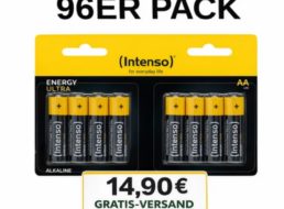 Dealclub: 96er-Pack AA-Batterien für 14,90 Euro frei Haus