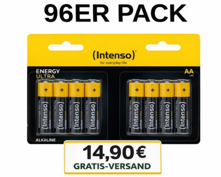 Dealclub: 96er-Pack AA-Batterien für 14,90 Euro frei Haus