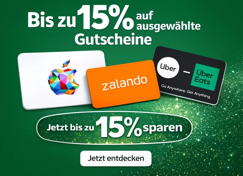 Amazon: Gutscheine mit bis zu 33 Prozent Rabatt
