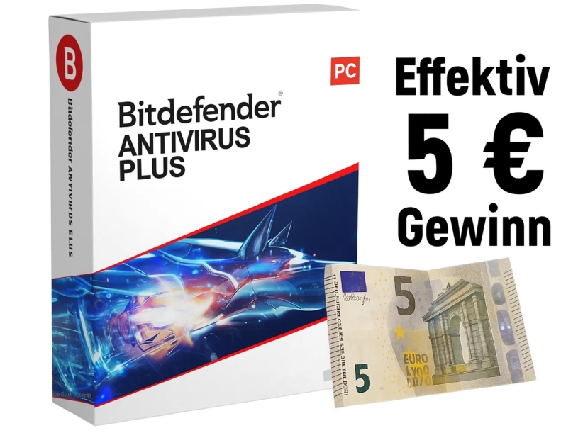 Knaller: Bitdfender Antivirus Plus mit 5 Euro Gewinn