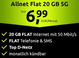 Crash: 20 GByte 5G-Flat im Vodafone-Netz für 6,99 Euro