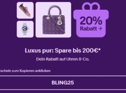 Ebay: Sneaker, Luxusuhren und -Taschen mit 20 Prozent Rabatt