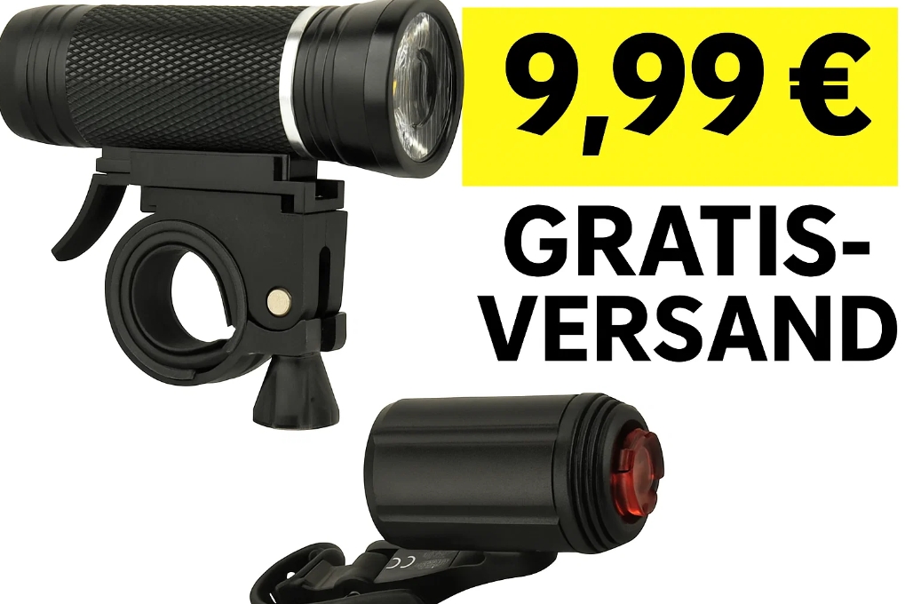 Ebay: Fahrrad-Beleuchtungs-Set für 9,99 Euro frei Haus