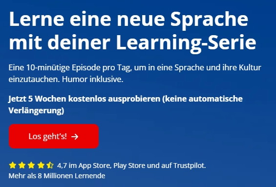 Gratis: Gymglish-Sprachkurse 5 Wochen zum Nulltarif