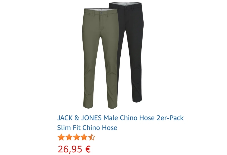 Jack & Jones: Doppelpack Chinohosen ab 26,95 Euro