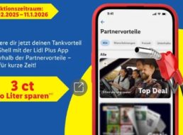 Lidl Plus: 3 Cent / Liter Tankrabatt bei Shell