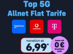 Mobilfunk.de: Allnet-Flats mit 5G-Daten ab 6,99 Euro
