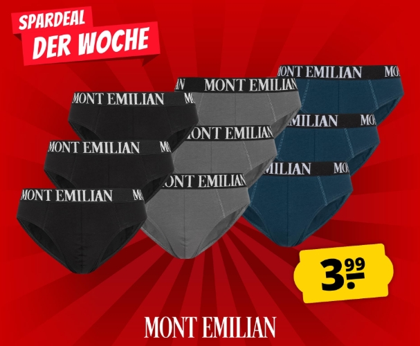 Sportspar: Dreierpack Slips von Mont Emilian für 3,99 Euro