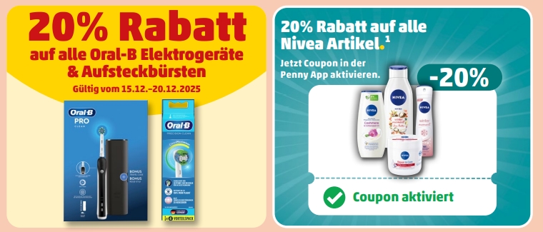 Penny: Oral-B und Nivea mit Rabatt